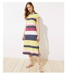 LOFT NWOT❗️Striped Knit MIDI Dress